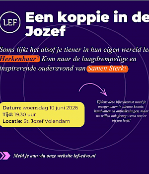 Een koppie in de Jozef: komt u ook?